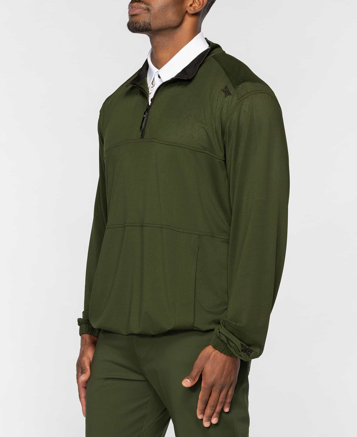 Perforated Jersey 1/4 Zip Pullover