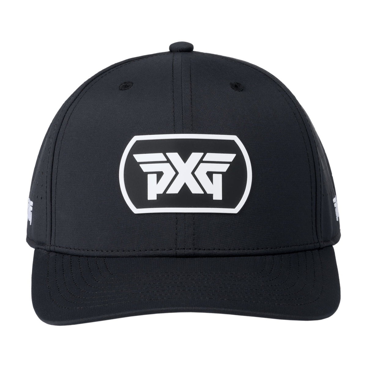 Dog Tag 6-Panel Snapback – Black/White – view 2