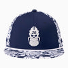 Darkness Tiki Skull 6 Panel Flat Bill - Navy