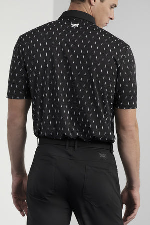 Athletic Fit Cactus Print Polo