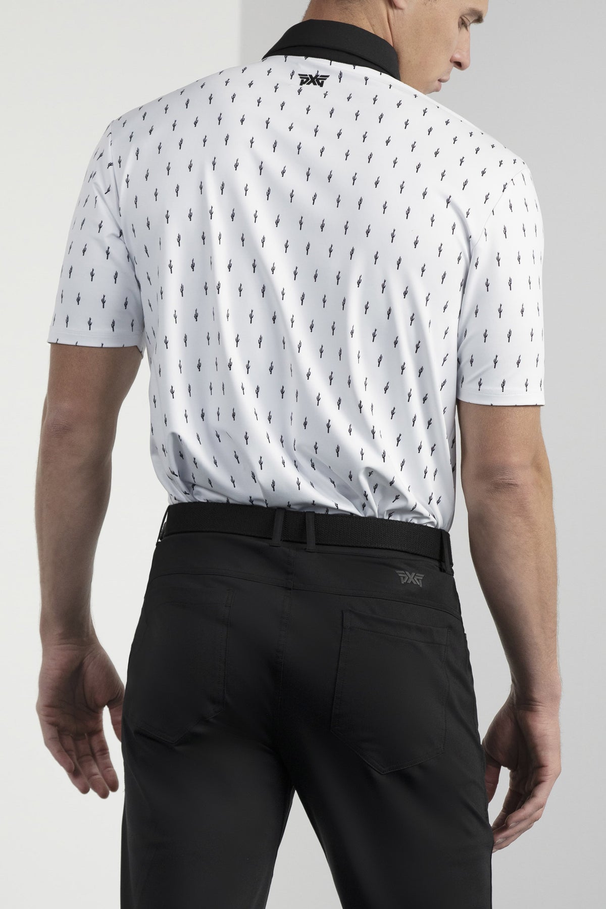 Athletic Fit Cactus Print Polo
