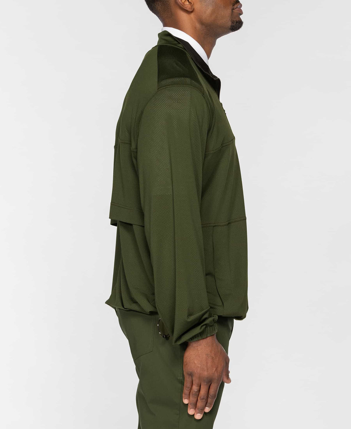 Perforated Jersey 1/4 Zip Pullover