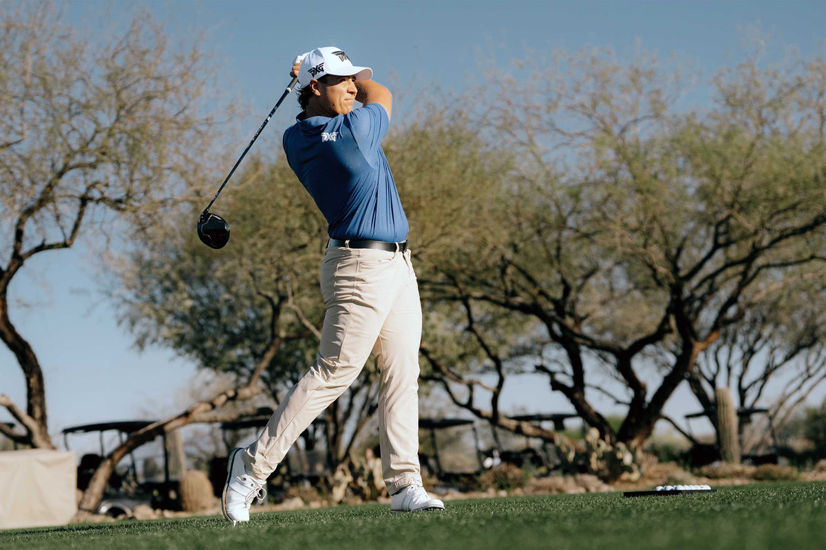 Aldrich Potgieter with the PXG Lightning Driver