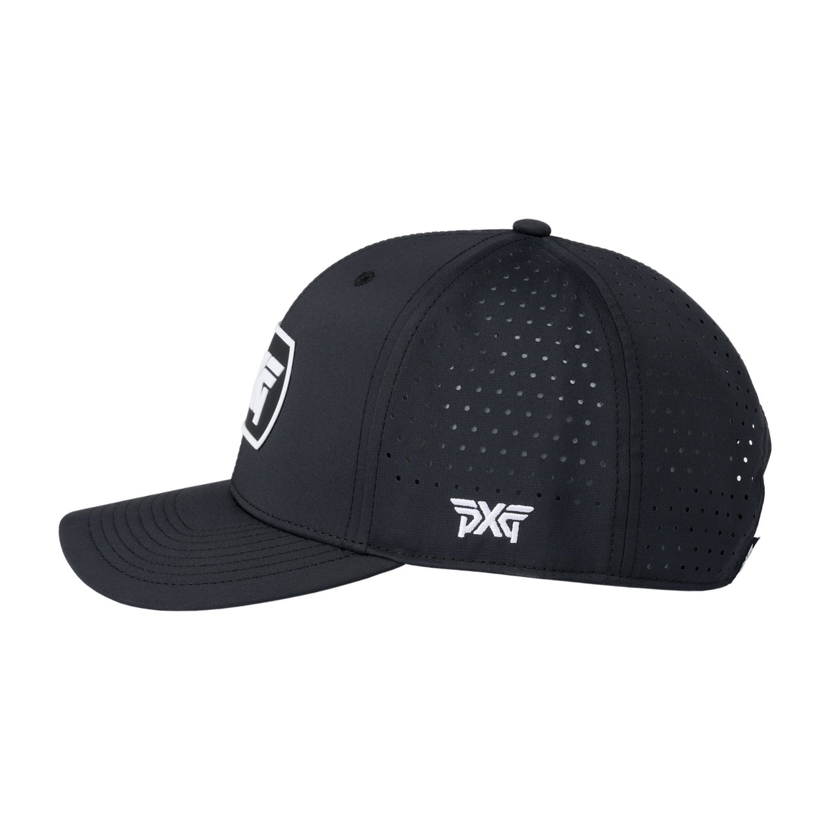 Dog Tag 6-Panel Snapback – Black/White – view 5
