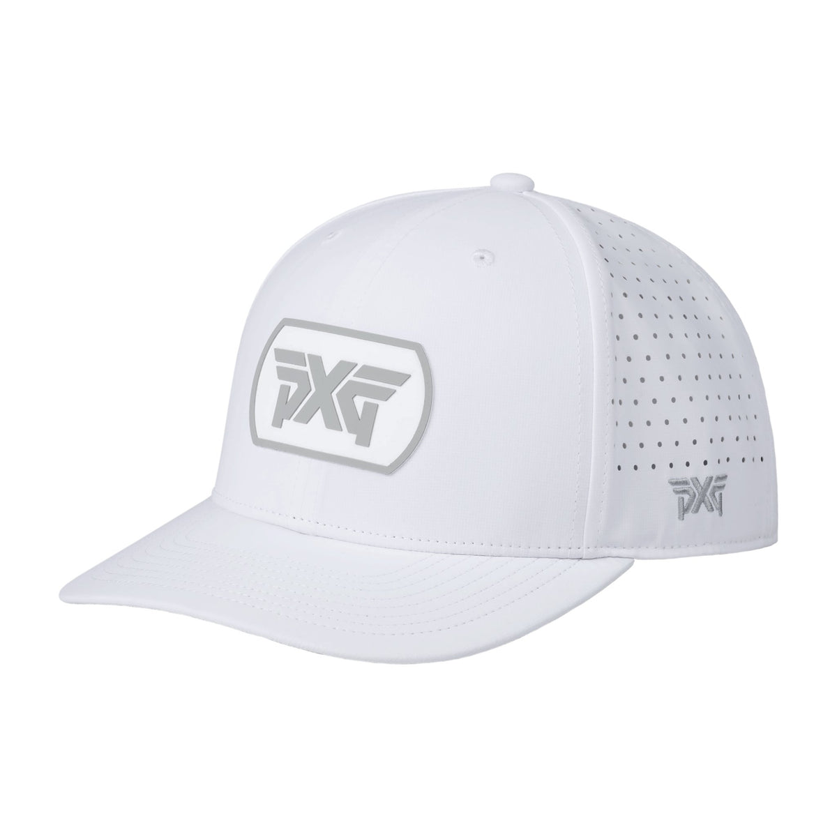 Dog Tag 6-Panel Snapback – White/Gray – view 1